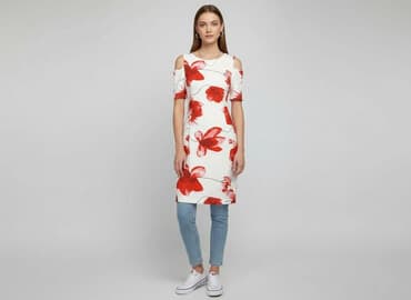 sukienka biała lou: Sukienka damska, rozmiar M — 8