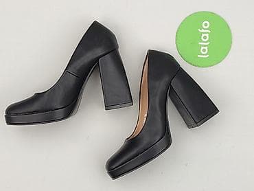 buty born2: Czarne czółenka na słupku C.M. Shoes Paris - Damskie, eleganckie — 3