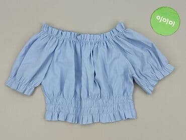 niebieska bluzki z krótkim rękawem: Bluzka damska, rozmiar S — 4