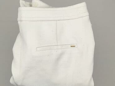 biale szerokie jeansy: Spodnie materiałowe damskie, rozmiar L — 5