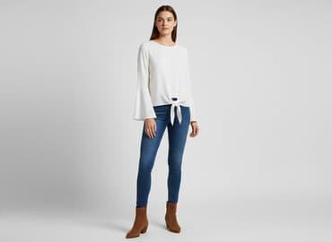 bluzka z kwadratowym dekoltem h m: H&M, Bluzka damska, rozmiar S — 1