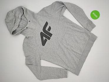 szara bluza pull and bear: 4F, Bluza z kapturem dla mężczyzn, rozmiar M — 2