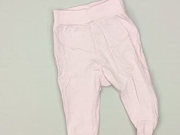 pomaranczowe spodnie dresowe: Baby material trousers, 3-6 months, 62-68 cm, condition - Very good — 1
