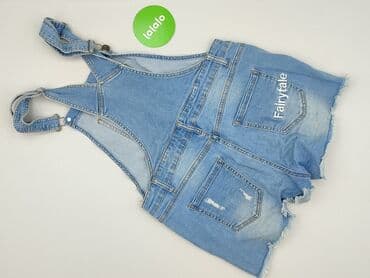 krótkie spodenki z szelkami 80: RAINBOW, Ogrodniczki damskie, rozmiar M — 3