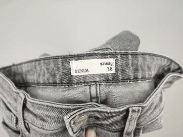srebrne buty deichmann: DENIM JEANS, Jeansy damskie, M — 4