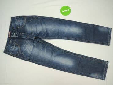 recznie malowane koszulki: Denim, Jeansy dla mężczyzn, S — 2