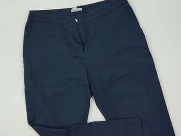 granatowe chinosy damskie: H&M, Spodnie materiałowe damskie, rozmiar M — 1