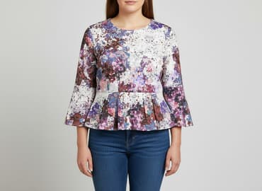 bluzki z baskinką plus size: H&M, Bluzka damska, rozmiar 2XL — 6