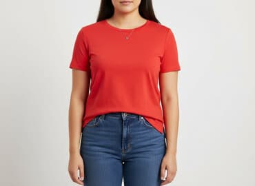 czerwone t shirty damskie oversize: F&F, Women`s T-shirt, size XL — 7