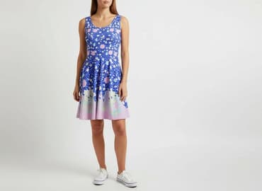 sukienka rozkloszowana dekolt łódka: Sukienka damska, rozmiar S — 5