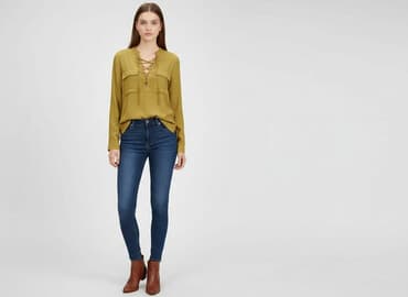 hm bluzki z krótkim rękawem: H&M, Bluzka damska, rozmiar XS — 8