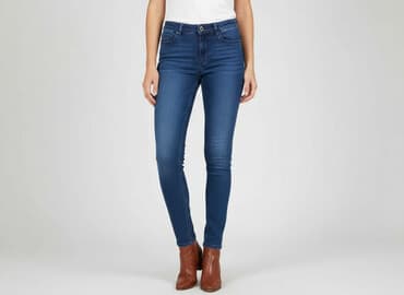 legginsy: Jeansy damskie, rozmiar S — 6