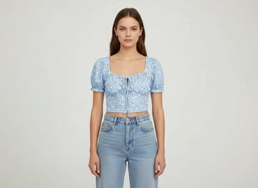 crop koszula: Shein, Bluzka damska, rozmiar S — 8