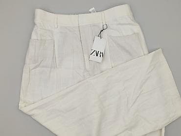 pull and bear biale spodnie: Zara, Spodnie materiałowe damskie, rozmiar 2XL — 1