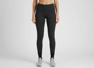 legginsy prążek wysoki stan: Leggings, Legginsy Sportowe damskie, rozmiar S — 1