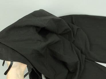 spodnie z wysokim stanem czarne eleganckie: Material trousers for women, size 4XL — 6