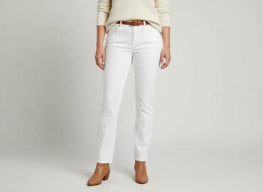 białe jeansy z wysokim stanem: Next, Jeansy damskie, rozmiar XL — 7