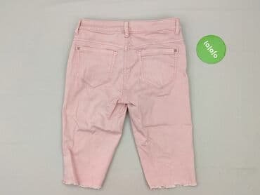różowe szorty jeansowe damskie: Yessica, Spodnie 3/4 damskie, rozmiar S — 3