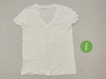 białe t shirty z dekoltem v: Zara, T-shirt damski, rozmiar S — 4