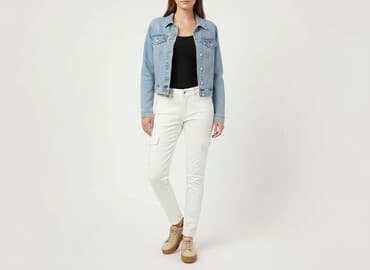 house spodnie cargo damskie: Jeansy damskie, rozmiar L — 7