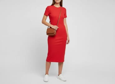 zara sukienka z prążkowanej dzianiny: Zara, Sukienka damska, rozmiar S — 1