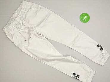 Kobiety: Off-White, Spodnie materiałowe damskie, rozmiar S — 2