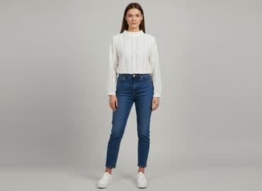 biale bluzki z kolnierzykiem: Bluzka damska, rozmiar M — 7