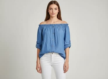 bluzki oversize opadające ramię: Bluzka damska, rozmiar S — 1