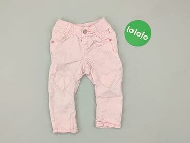 sukienka w pepitkę h: Denim pants, 6-9 months, condition - Good — 2
