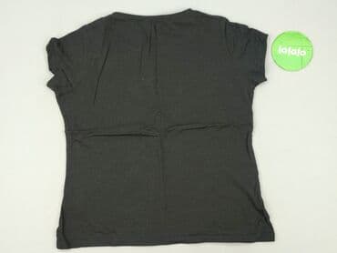 czarne t shirty w serek damskie: T-shirt damski, rozmiar L — 3