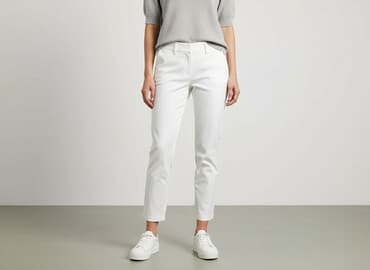 legginsy białe 3 4 damskie: Spodnie materiałowe damskie, rozmiar XS — 6