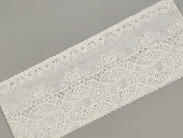 zasłony lidl: Koronkowa taśma dekoracyjna – biała, szeroka - Materiał: delikatna — 1