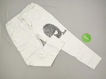 spodnie white widow: ITALY FASHION, Spodnie materiałowe damskie, rozmiar 4XL — 2