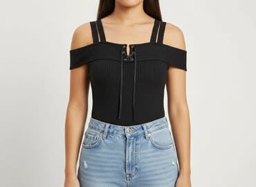 body new yorker czarne: Primark, Body damskie, rozmiar M — 1