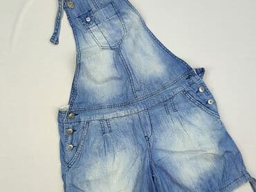 spodnie jeans drill: Springfield, Ogrodniczki damskie, rozmiar S — 1