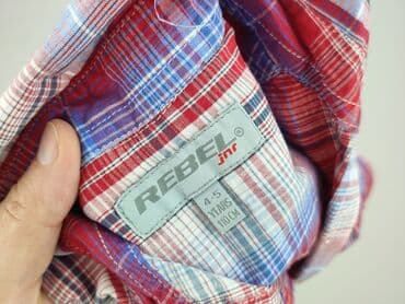 zara koszula z bambusem: Shirt 4-5 years, condition - Perfect, pattern - Cell, color - Red — 4