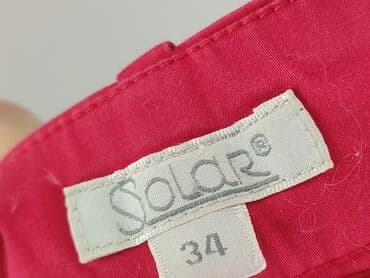 jaka bluzka do różowych spodni: Material trousers for women, size XS — 5