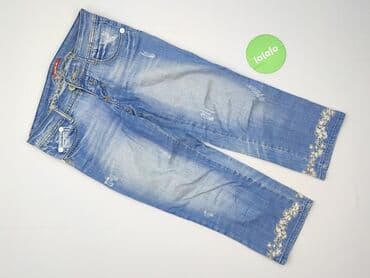 cropped jeans: Spodnie 3/4 damskie, rozmiar L — 2