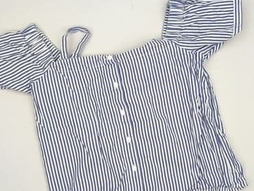 biała bluzka w granatowe paski: Bluzka damska, rozmiar XS — 1