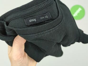 czarne prążkowane bluzki: Top damski, rozmiar XS — 4