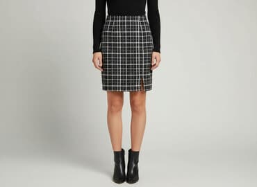 czarne spódnice w kratę: Sinsay, Spódnica damska, rozmiar XS — 6