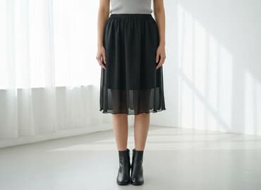 czarne spódniczka na gumce: Spódnica damska, rozmiar L — 5