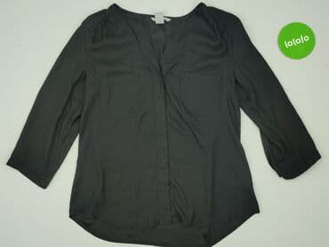 czerwona bluzki z bufkami: H&M, Women's blouse, M — 2