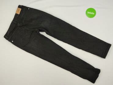 dżinsy z wysokim stanem czarne: Denim, Jeansy damskie, M — 8