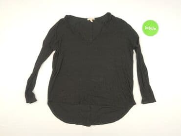 czarne obcisła bluzki z długim rękawem: Bordeaux, Women's blouse, size M (EU 38) — 2