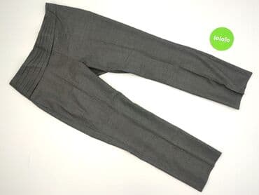 szare szerokie jeansy: Spodnie materiałowe damskie, rozmiar M — 2