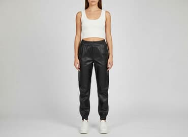 spodnie jogger damskie bershka: Bershka, Spodnie materiałowe damskie, rozmiar XS — 7