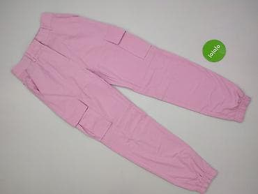 czarne cargo pull and bear: Cargo, Spodnie cargo damskie, rozmiar S — 2