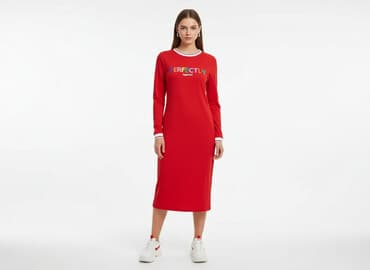 czerwona sukienka cropp: FB Sister, Sukienka damska, rozmiar XS — 6