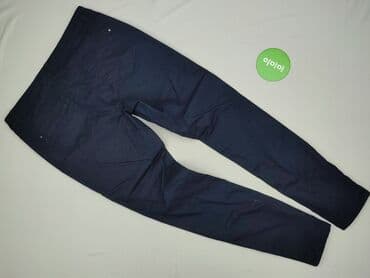 chinosy damskie granatowe: Yessica, Spodnie materiałowe damskie, rozmiar XL — 3